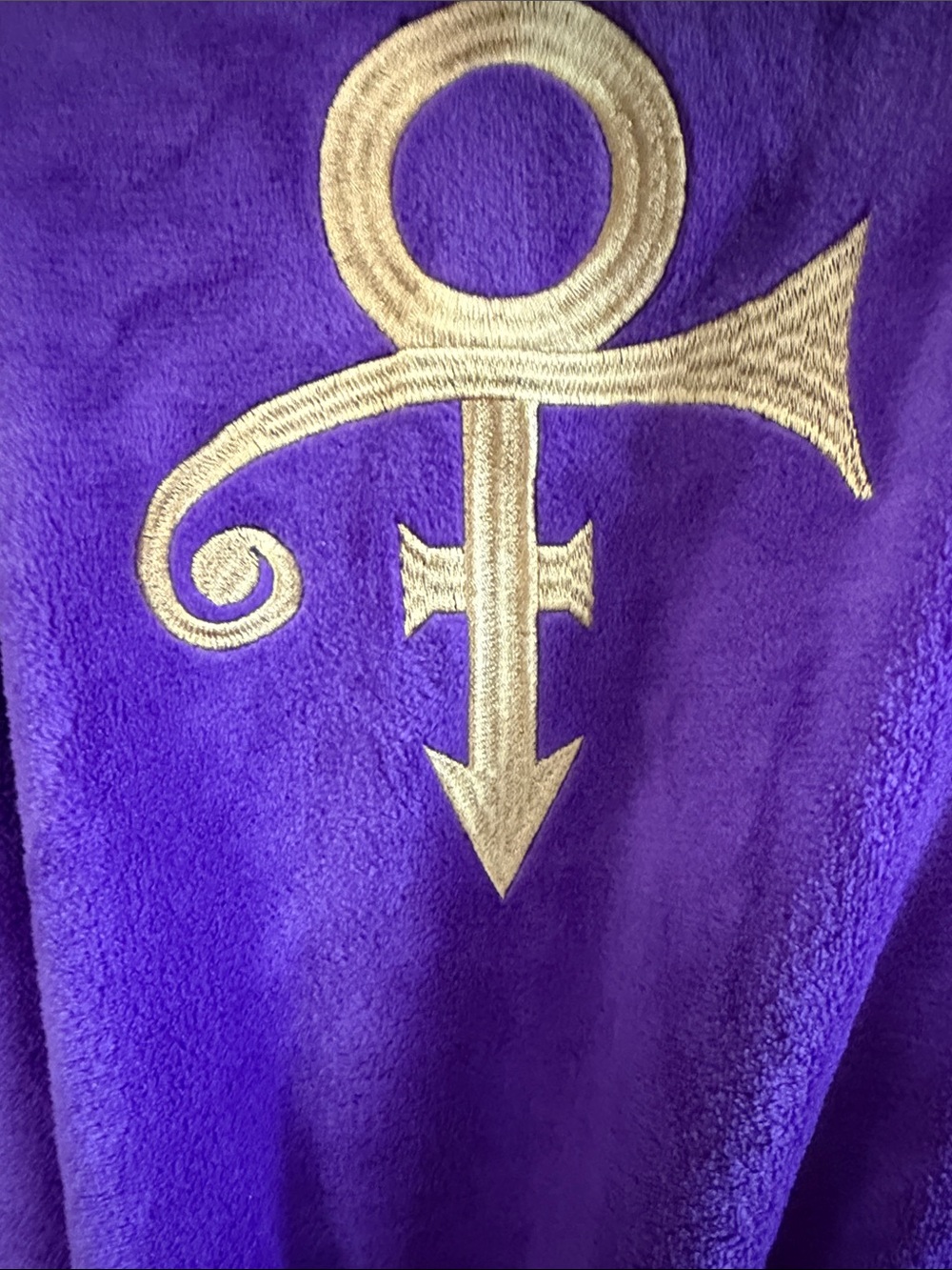 Prince Purple Plush Robe with Gold Trim Official Prince estate approved - Picture 6 of 8